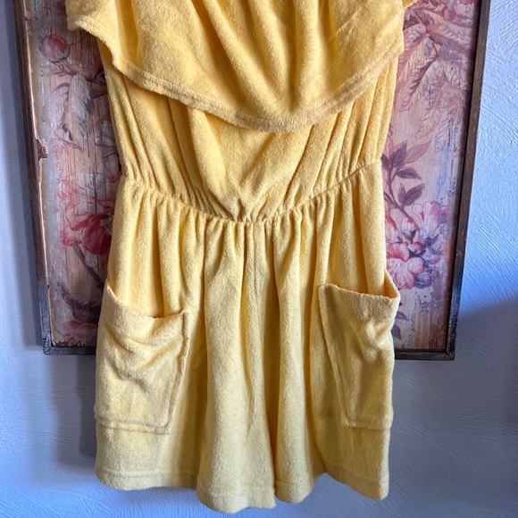 70s RETRO TERRY ROMPER STRAPLESS ROMPER TERRYCLOTH PLAYSUIT S - Picture 11 of 17